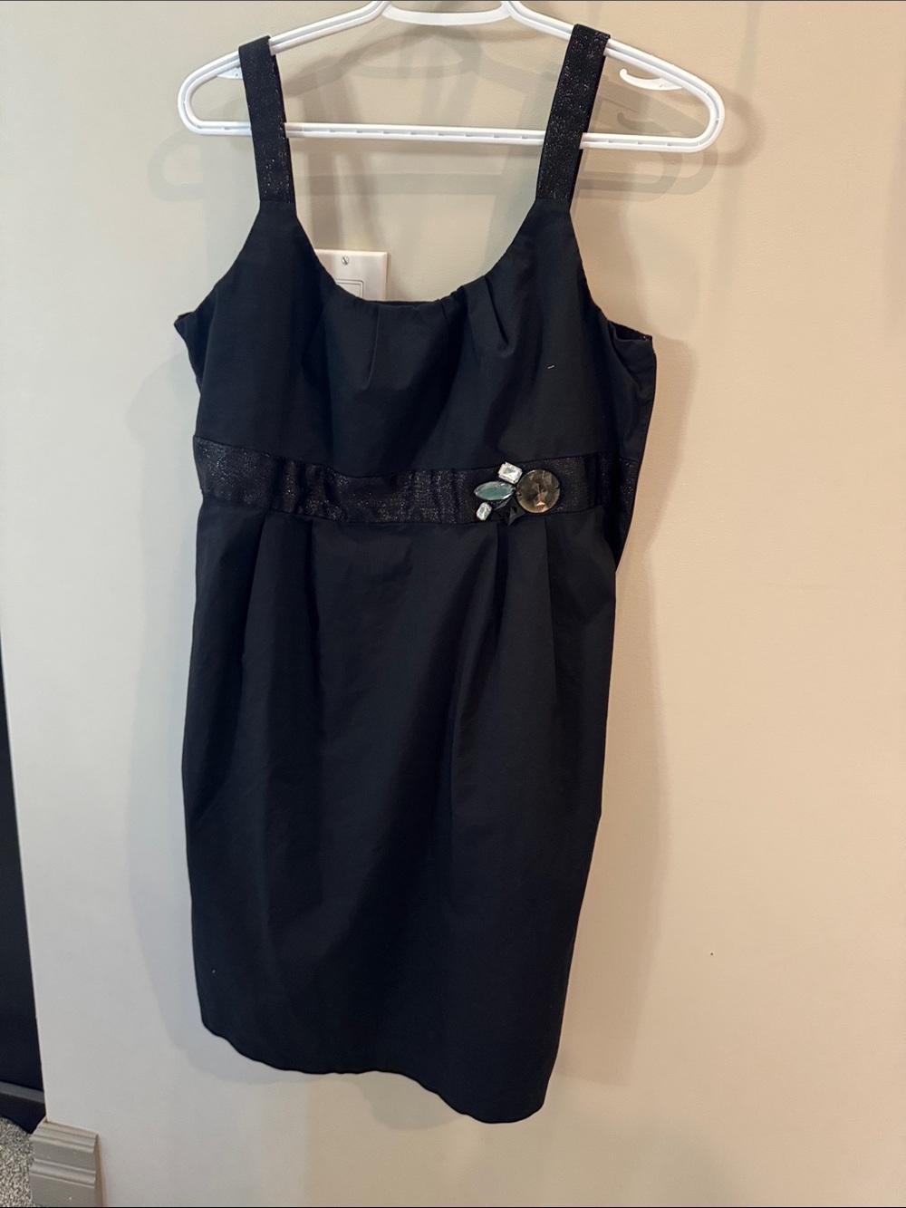 Old Navy Black Mini Dress with Embellished Waist Accent